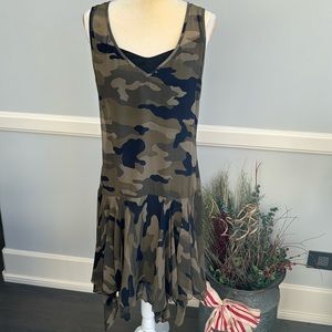 Polo Ralph Lauren Blue Label 100%Silk Camouflage Dress. Size M/L (6/8)
